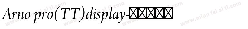 Arno pro(TT)display字体转换